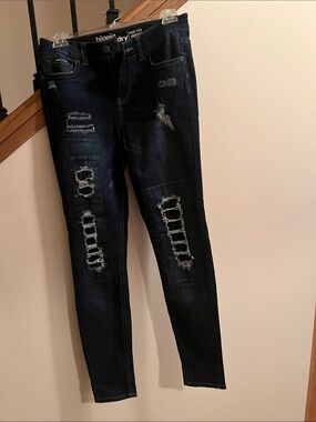 hippie laundry Dark Wash Distressed Skinny Jeans